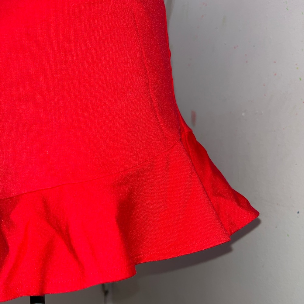 Forever 21 - Red Ruffle Skirt - L - Picture 4 of 4